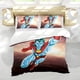 thumbnail image 5 of Capitán Planeta Conjunto de sábanas temático, trío de piezas, cómodo y amigable con la piel, diseño único, regalo de decoración para el hogar para familiares, amigos y fans,140cm *210cm, 5 of 6
