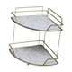 thumbnail image 5 of Cesta De Ducha De Esquina En Forma De Abanico Suave Sin Perforaciones Para Baño Cocina Hotel 2 Capas, 5 of 5