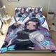 thumbnail image 1 of Kochou Shinobu Conjunto de sábanas temático, trío de piezas, cómodo y amigable con la piel, diseño único, regalo de decoración para el hogar para familiares, amigos y fans, 90 cm * 190 cm, 1 of 6