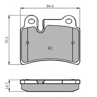 Pastillas Freno Para Auto Comline Cbp01728