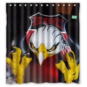 Pinghai - Cortina De Ducha De Los Miami Hurricanes, Juego De Cortina De Baño Con Ganchos, Tamaño 66 X 72 Pulgadas