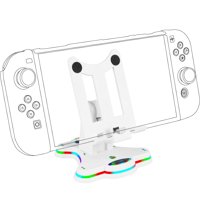 Base De Carga Aaronmei Compatible Nintendo Switch Blanco