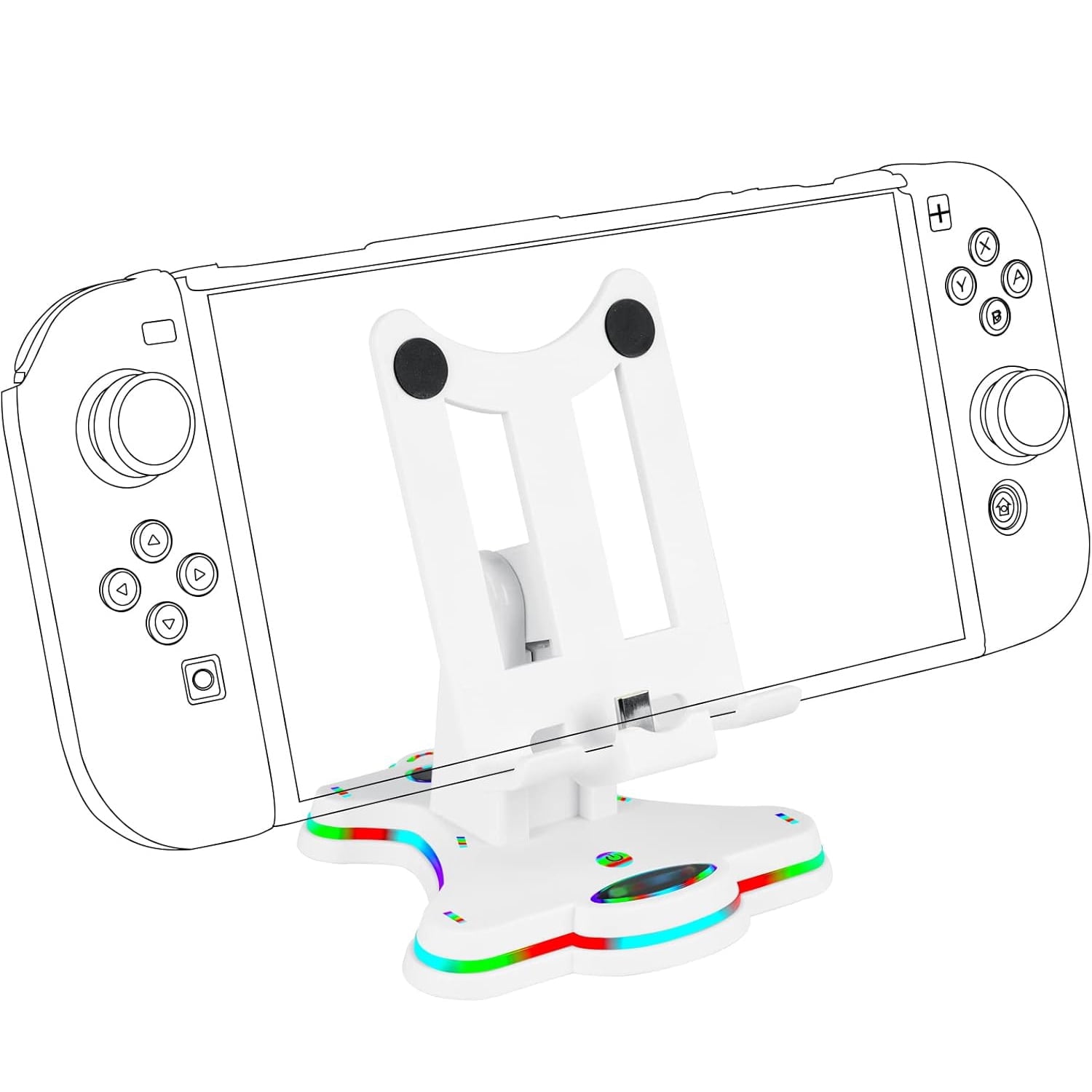 Base De Carga Aaronmei Compatible Nintendo Switch Blanco