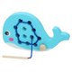 thumbnail image 1 of Juego De Cordones De Madera Montessori Juguete De Roscado Motor Fino Ballena Educativa, 1 of 5