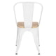 thumbnail image 4 of Silla Metal Tolix asiento Madera para Comedor Bar LF5-01W - Blanco, 4 of 5