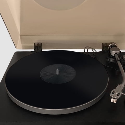 Tapete Giratorio Axiom Home, Acrílico Negro, Para Disco De Vinilo De 12 Pulgadas