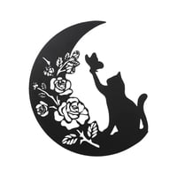 Magideal - Decoración De Pared De Metal Minimalista, Cartel De Decoración De Arte De Pared Negro Para Colgar En La Pared Para Porche, Telón De Fondo, Dormitorio,