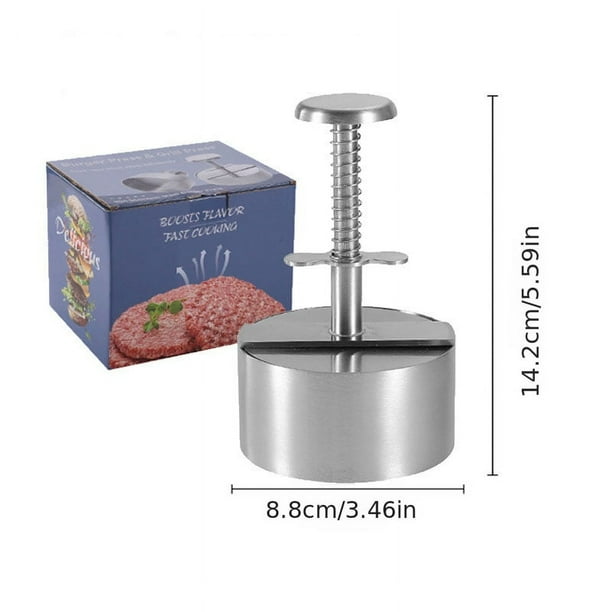 1pc Round Meat Press 304 Stainless Steel Hamburger Patty Molds Non Stick For Hamburger Meat Beef Grill Burger Kitchen Tool