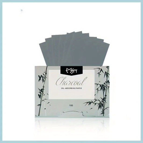 100slice Facial Oil Blotting Paper, Natural Green Tea Bamboo Charcoal Oil Control Film, Suitable For Oily Skin Care