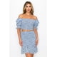 thumbnail image 1 of Conjunto de Top y Falda con Estampado de Volantes Fruncidos, 1 of 5