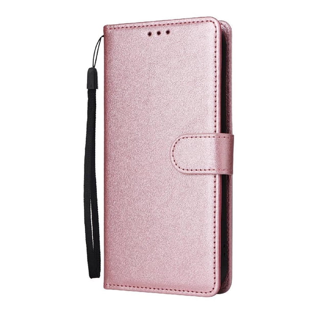 Funda Cartera para Samsung Galaxy S22 5G con Tarjetero, Soporte y Cordón - Protección Oro rosa