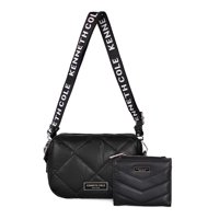 Kenneth Cole - Pack Cartera Acolchada Peyton Negro + Billetera Abella Negro
