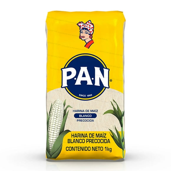 Harina de Maíz Blanca Bolsa, 1 kg