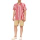 thumbnail image 2 of INSPIRE CHIC Camisa de Hombre a Rayas de Manga Corta con Bloque de Color y Botones para la Playa Talla L Rojo, 2 of 7