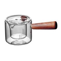 Bothyi - Tetera De Vidrio De Borosilicato Alto, Fabricante De Té Transparente Para Acampar, Viajar, Casa, Olla