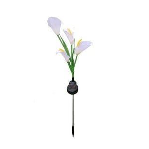 Casa Pagoda - Lámpara Tulipan Solar Led Para Césped Con 4 Luces De Cala De 70 Cm