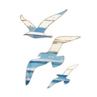 Bothyi - 3 Piezas De Gaviotas De Madera Para Decorar La Pared, Arte Oceánico Para Sala De Estar Y Dormitorio.