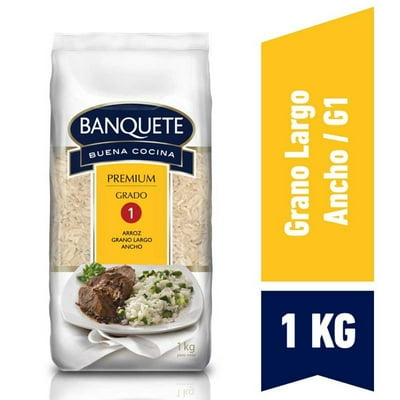 Arroz Grado 1 Grano Largo Bolsa 1 Kg Banquete