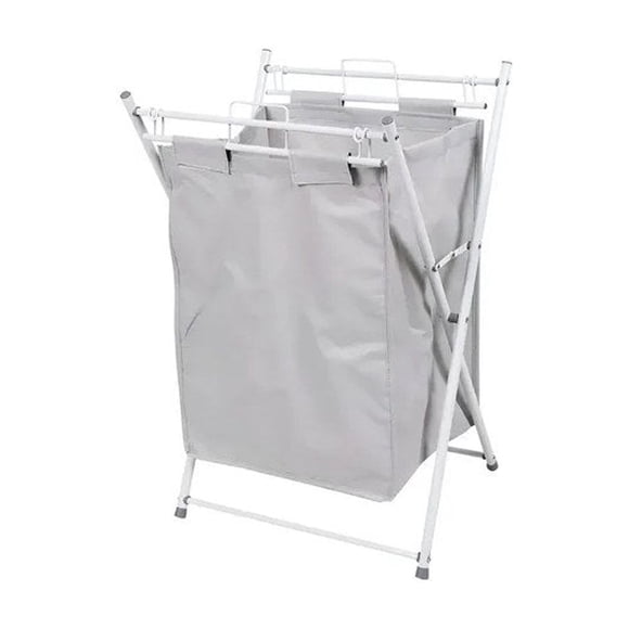 Canasto Para Ropa Plegable De Tela Con Bolsa Desmontable Gris Lioi Liso