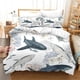 thumbnail image 1 of 3D Blue Ocean Sharks Duvet Cover with Pillow Cover Bedding Set Single Double Twin Full Queen King Size Bed Set for Bedroom Decor, 1 of 5