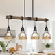 thumbnail image 1 of Candelabro rústico de 4 luces para techo con forma de isla de cocina, 1 of 3