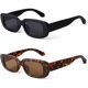 thumbnail image 1 of KUGUAOK Retro Rectangle Sunglasses Women and Men Vintage Small, 1 of 3