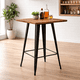 thumbnail image 4 of Mesa Alta Bar Negra Industrial Cubierta Madera 60x60x105, 4 of 6