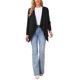 thumbnail image 2 of INSPIRE CHIC Chaqueta de Mujer de Ante Sintético con Solapa, Frente Abierto, Manga Larga, Ligera para Otoño, Casual y de Trabajo, Talla S, Negro, 2 of 6