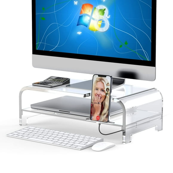 Soporte Beimu Acrílico Transparente con Almacenamiento