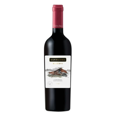 Vino Tinto Reserva Cabernet Sauvignon Botella 750 Ml Santa Ema