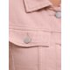 thumbnail image 5 of INSPIRE CHIC Chaqueta de Jean Recortada de Manga Corta con Botones y Desgastada para Mujer de Regreso a Clases Rosa XL, 5 of 6