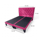 thumbnail image 3 of Cama 2 plazas con Colchon de 150cm X 190cm tapizada en Lino Rosado Oscuro, 3 of 5