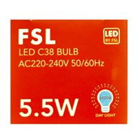 Pack X3 Ampolleta Led Tipo Vela Empavonada 5W/E14 – Luz Fría Fsl