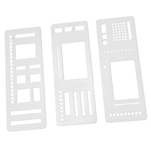 Bothyi - Plantillas De 3 Piezas Para Diario, Álbum De Recortes, Cuaderno, Dibujo, Papel Para Tarjetas