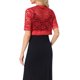 thumbnail image 3 of INSPIRE CHIC Bolero de Mujer Chaqueta Corta Panel de Satén Mangas Cortas Encaje Abierto Frontal Cárdigan Rojo L, 3 of 6
