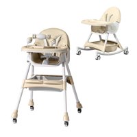 Mundo Online - Silla Comer Bebe Doble Altura Safe Baby Mecedora Reclinable Beige