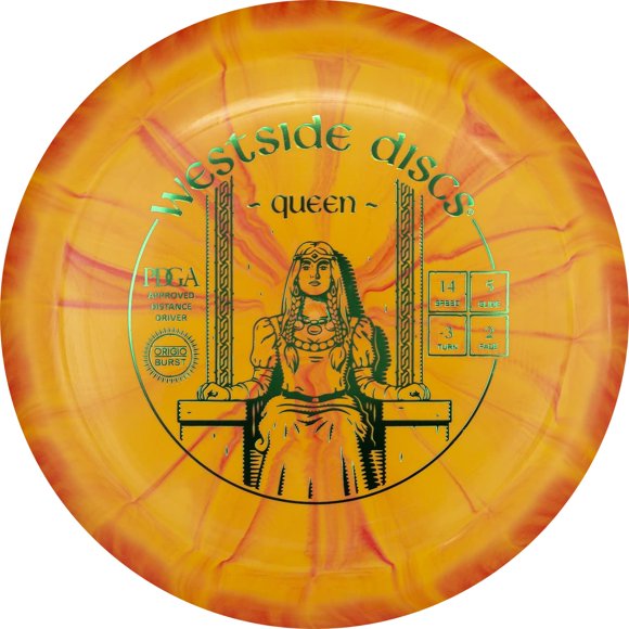 Driver de Disc Golf Westside Discs Queen Naranja Burst