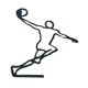 thumbnail image 3 of Elegante Atleta Línea Escultura Alambre Arte Estatuilla Silueta Para Cocina Escritorio Baloncesto, 3 of 5