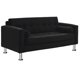 thumbnail image 2 of Sofa Retro 3 Cuerpos Felpa 12 Negro, 2 of 5