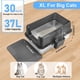 thumbnail image 4 of Caja de arena para gatos Marchul de acero inoxidable XL con paredes altas, 4 of 7