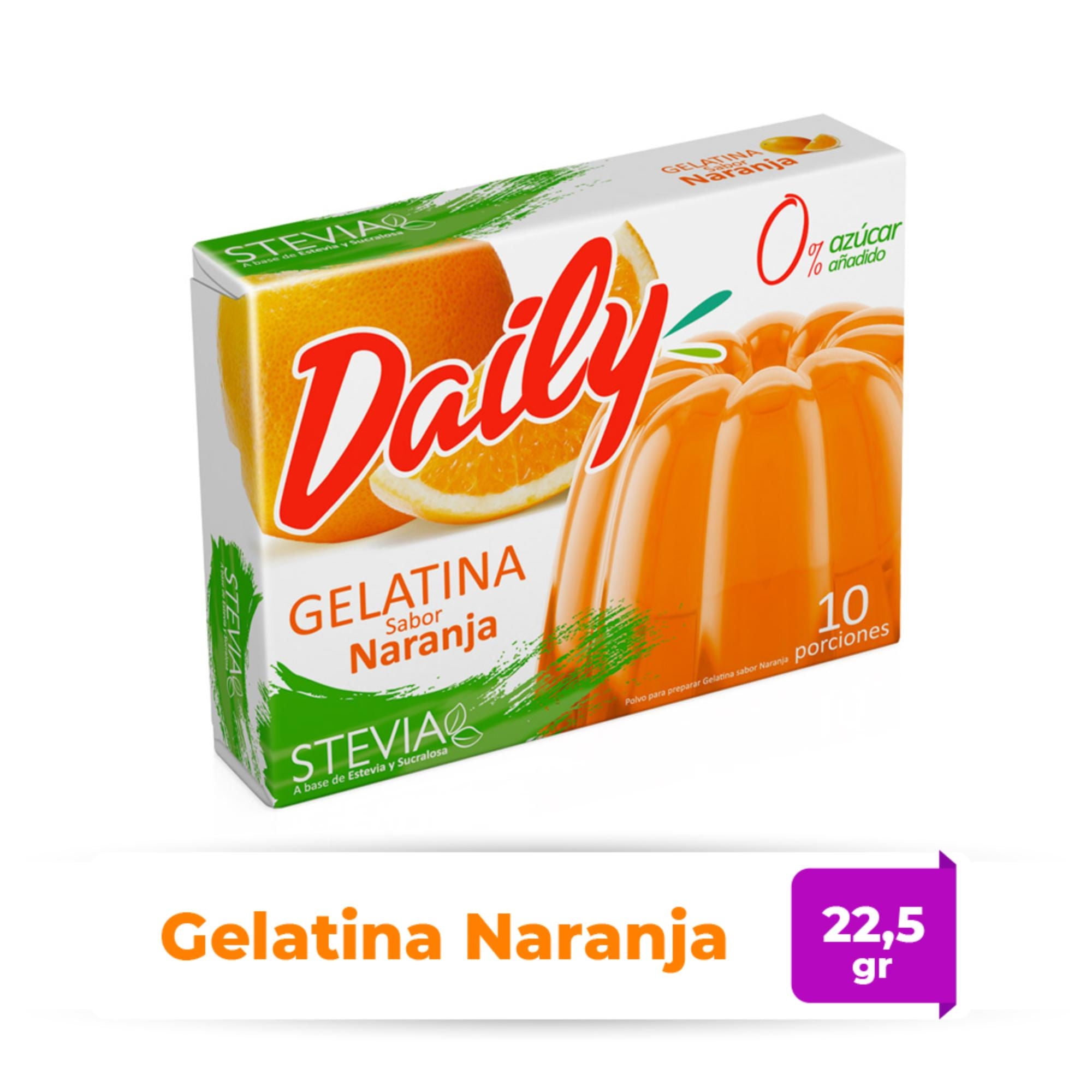 Gelatina Diet Sabor Naranja Caja 22 g Daily