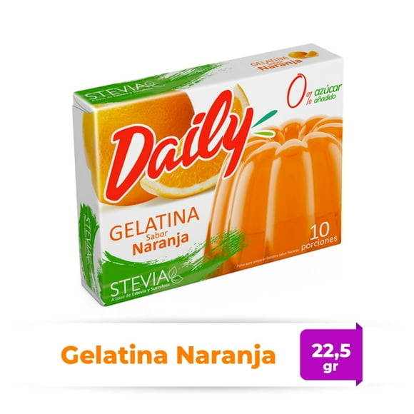 Gelatina Diet Sabor Naranja Caja, 22 g
