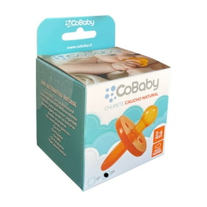 Cobaby - Pack 2 Chupete Caucho Natural 3 A 6 Meses Punta Redonda