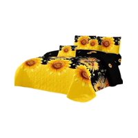 Genérico - Cubrecama Quilt Verano King + 2 Fundas Almohada Da12