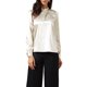 thumbnail image 1 of INSPIRE CHIC Blusas de Satén para Mujeres Elegantes con Cuello Alto y Manga Larga Camisas de Trabajo S Albaricoque, 1 of 6
