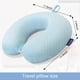 thumbnail image 3 of Almohada cervical de viaje Gosider de espuma viscoelástica en forma de U, color azul claro, 3 of 7