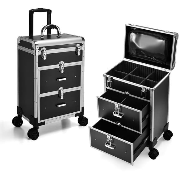 Estuche de maquillaje Adazzo Professional con cajones y cerraduras