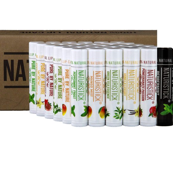 Set de regalo de bálsamo labial Naturistick, paquete de 36 con caja expositora