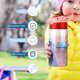 thumbnail image 5 of AbominableBotella de Agua con Tapa Pop Top de Un Toque, Acero Inoxidable, a Prueba de Fugas, para Deportes, Botella Infantil rosa 12 oz, 5 of 6