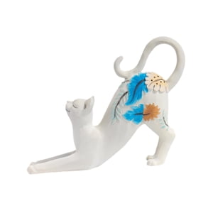 Bothyi - Estatua De Gato Estirándose, Linda Miniatura, Regalo Creativo De Dibujos Animados, Adorno De Escritorio